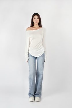 Low-Waist Straight-Leg Slimming Jeans for Women - Trendy Y2K Style, Perfect for Casual Outfits and Everyday Wear