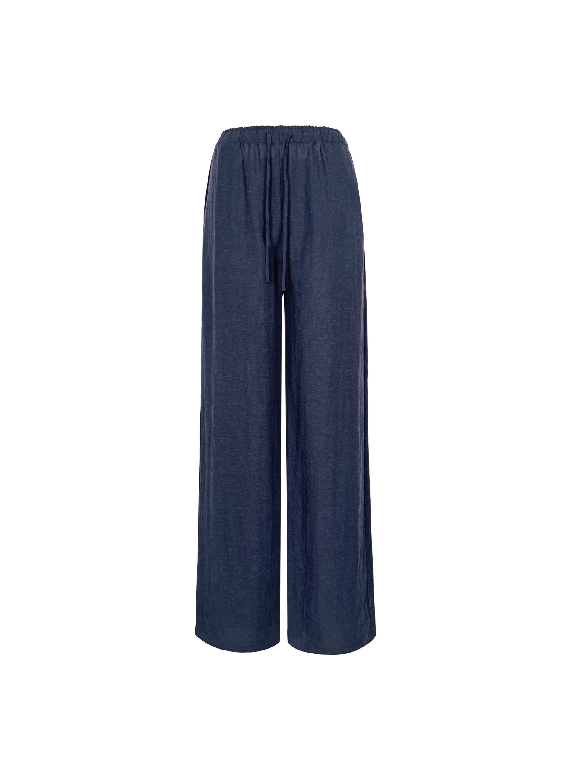 Low-Waist Vintage Tencel Linen Elastic Waist Straight-Leg Pants for Women - Retro 90s Inspired Style Low-Waist Vintage Tencel Linen Elastic Waist Straight-Leg Pants for Women - Retro 90s Inspired Style