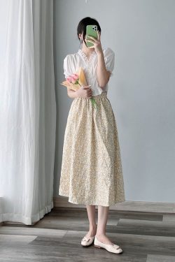 Luminous White Satin Summer Top for Women - V-Neck, Short Sleeves, Lace Trim, Pearl Buttons, Waist-Cinching French Style