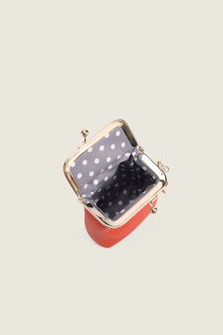 Lychee Pattern Mini Lipstick Bag - Portable Multi-functional Vertical Storage Coin Purse for Makeup & Accessories