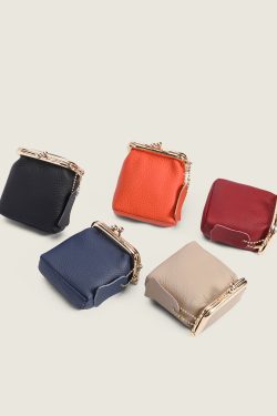 Lychee Pattern Mini Lipstick Bag - Portable Multi-functional Vertical Storage Coin Purse for Makeup & Accessories