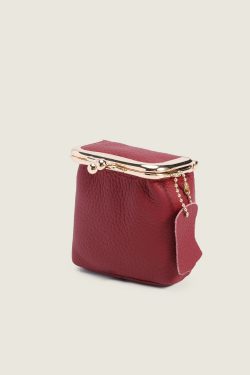 Lychee Pattern Mini Lipstick Bag - Portable Multi-functional Vertical Storage Coin Purse for Makeup & Accessories