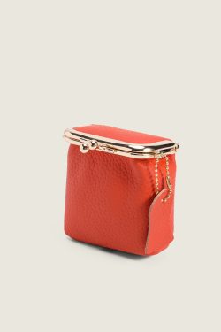 Lychee Pattern Mini Lipstick Bag - Portable Multi-functional Vertical Storage Coin Purse for Makeup & Accessories