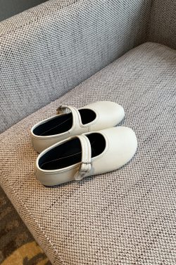 Mary Jane Flats for Women - 2025 Spring Style, Lambskin, One-Strap Buckle, Soft Sole, Shallow Mouth, Chic Flat Shoes