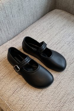 Mary Jane Flats for Women - 2025 Spring Style, Lambskin, One-Strap Buckle, Soft Sole, Shallow Mouth, Chic Flat Shoes