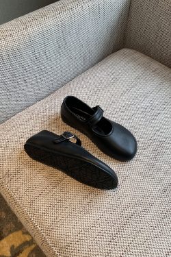 Mary Jane Flats for Women - 2025 Spring Style, Lambskin, One-Strap Buckle, Soft Sole, Shallow Mouth, Chic Flat Shoes