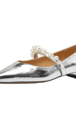 Mary Jane Shoes for Women - Pointed Flat, Soft Comfortable Design, Shallow Mouth Style, Italian Corso Venezia Inspired Footwear
