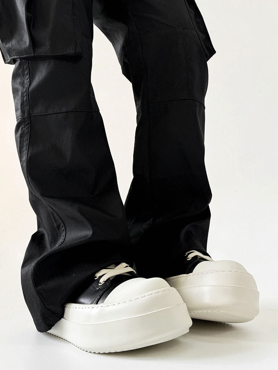 Men's American Retro Thick-Soled Black Platform Shoes, Chunky Canvas Derby Style, Height-Increasing Couples' Footwear Men's American Retro Thick-Soled Black Platform Shoes, Chunky Canvas Derby Style, Height-Increasing Couples' Footwear