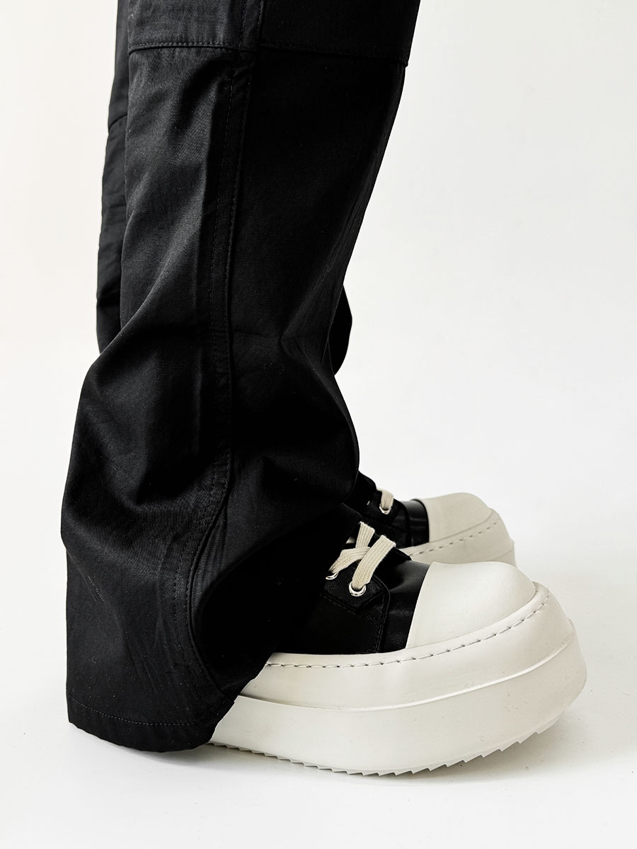 Men's American Retro Thick-Soled Black Platform Shoes, Chunky Canvas Derby Style, Height-Increasing Couples' Footwear Men's American Retro Thick-Soled Black Platform Shoes, Chunky Canvas Derby Style, Height-Increasing Couples' Footwear