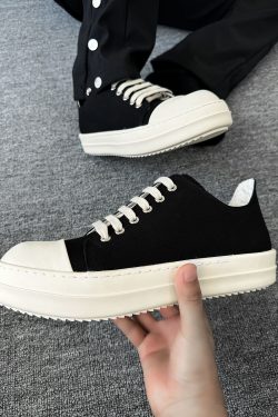 Men's American Style Cleanfit Derby Shoes with Milk-Flavored Sole, Minimalist Canvas Sneakers for High Street Commuting