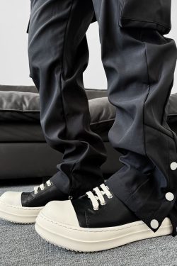 Men's American Style Cleanfit Derby Shoes with Milk-Flavored Sole, Minimalist Canvas Sneakers for High Street Commuting