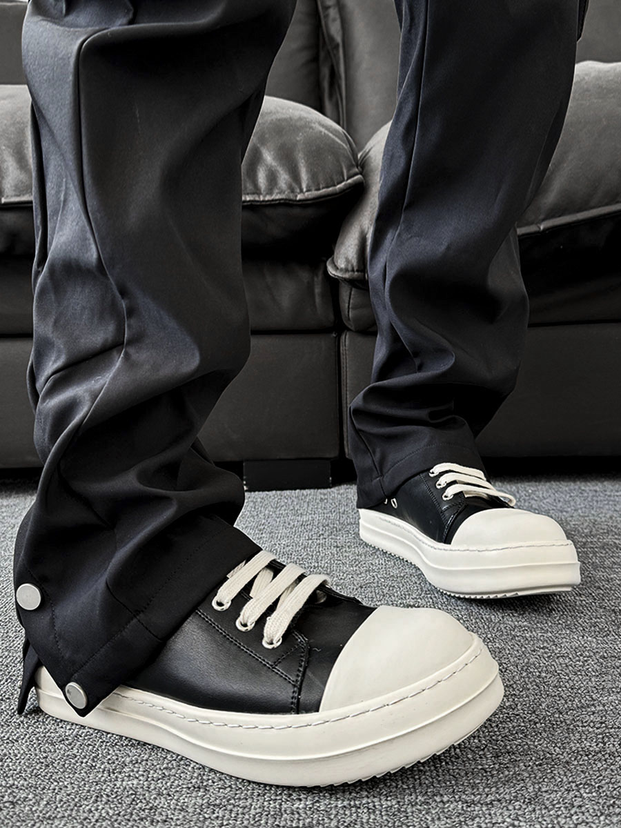 Men's American Style Cleanfit Derby Shoes with Milk-Flavored Sole, Minimalist Canvas Sneakers for High Street Commuting Men's American Style Cleanfit Derby Shoes with Milk-Flavored Sole, Minimalist Canvas Sneakers for High Street Commuting