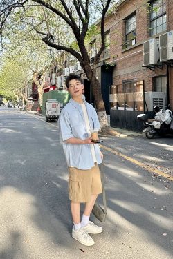 Men's and Women's American Retro Khaki Multi-Pocket Work Shorts - Loose Casual Straight-Leg Five-Point Summer Shorts