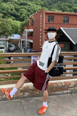 Men's and Women's American Retro Striped Quick-Dry Sports Shorts - Lightweight Breathable Straight-Leg Summer Trendy Five-Point Pants