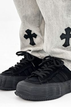 Men's and Women's Black Warrior Three-Stripe Canvas Board Shoes - Trendy Japanese-Style Couple Sneakers