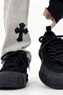 Men's and Women's Black Warrior Three-Stripe Canvas Board Shoes - Trendy Japanese-Style Couple Sneakers