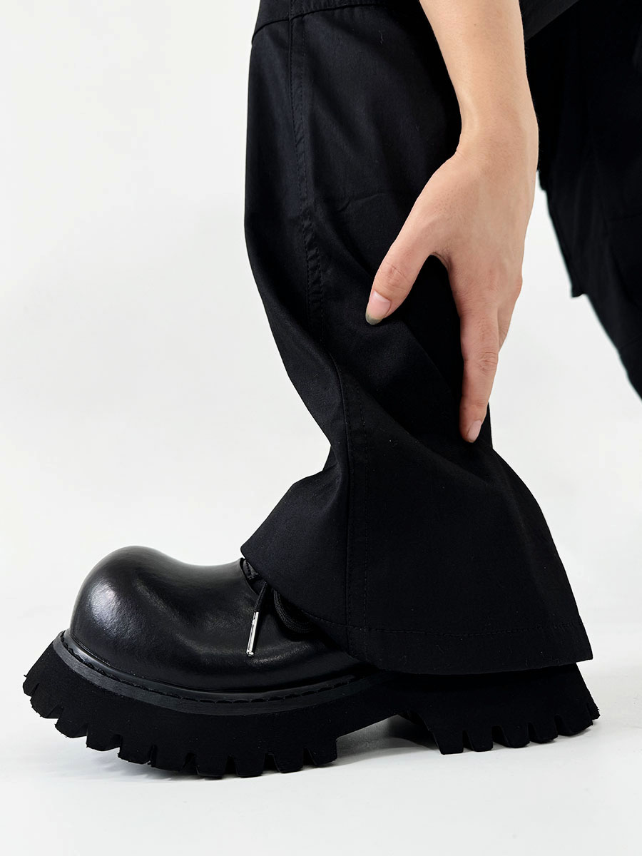 Men's and Women's Paris Mickey Big Head Derby Shoes - Pointed Thick-Soled Height-Increasing Genuine Leather Commuter Style Men's and Women's Paris Mickey Big Head Derby Shoes - Pointed Thick-Soled Height-Increasing Genuine Leather Commuter Style