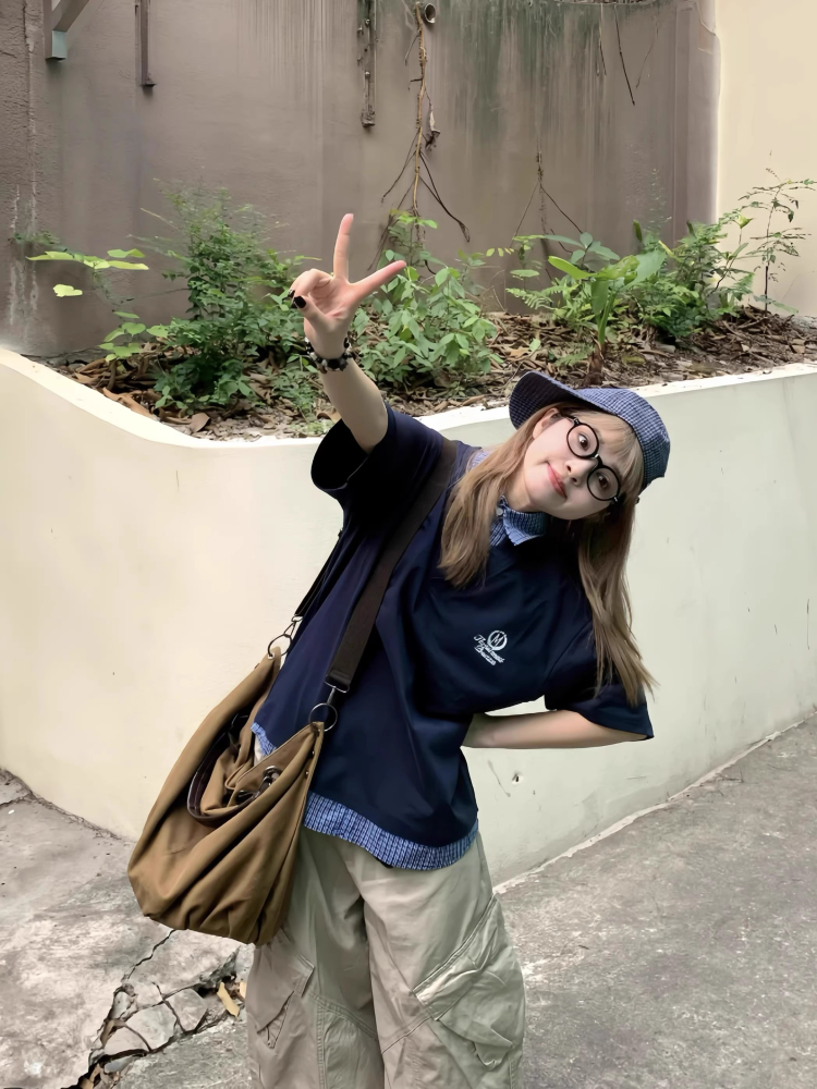 Men's and Women's Retro Plaid Splicing Polo Shirt - Summer College Style Loose Casual Short-Sleeve T-Shirt Men's and Women's Retro Plaid Splicing Polo Shirt - Summer College Style Loose Casual Short-Sleeve T-Shirt