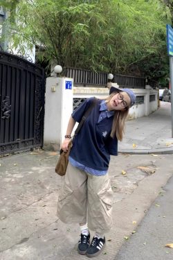 Men's and Women's Retro Plaid Splicing Polo Shirt - Summer College Style Loose Casual Short-Sleeve T-Shirt