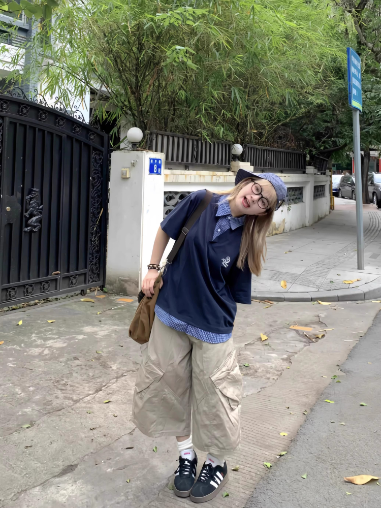 Men's and Women's Retro Plaid Splicing Polo Shirt - Summer College Style Loose Casual Short-Sleeve T-Shirt Men's and Women's Retro Plaid Splicing Polo Shirt - Summer College Style Loose Casual Short-Sleeve T-Shirt