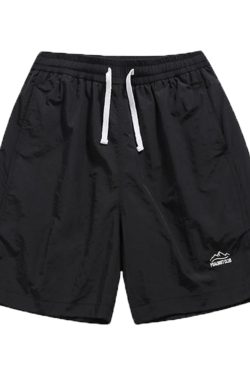 Men's and Women's Summer Outdoor Quick-Dry Breathable Sports Shorts - Solid Color Loose Fit Lightweight Beach Five-Point Pants