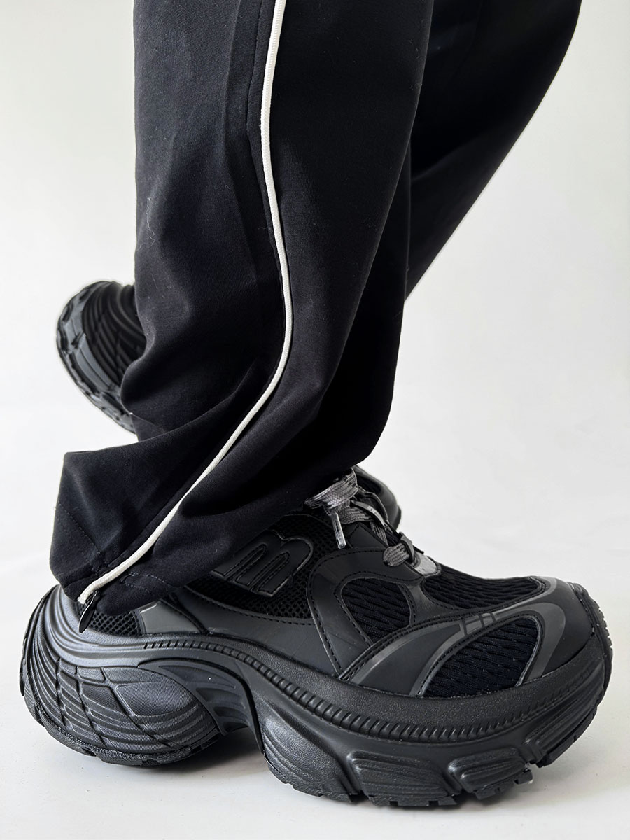 Men's and Women's Vintage Black Thick-Soled Dad Shoes - Height-Increasing Sports Sneakers for Couple, 90s Inspired Men's and Women's Vintage Black Thick-Soled Dad Shoes - Height-Increasing Sports Sneakers for Couple, 90s Inspired