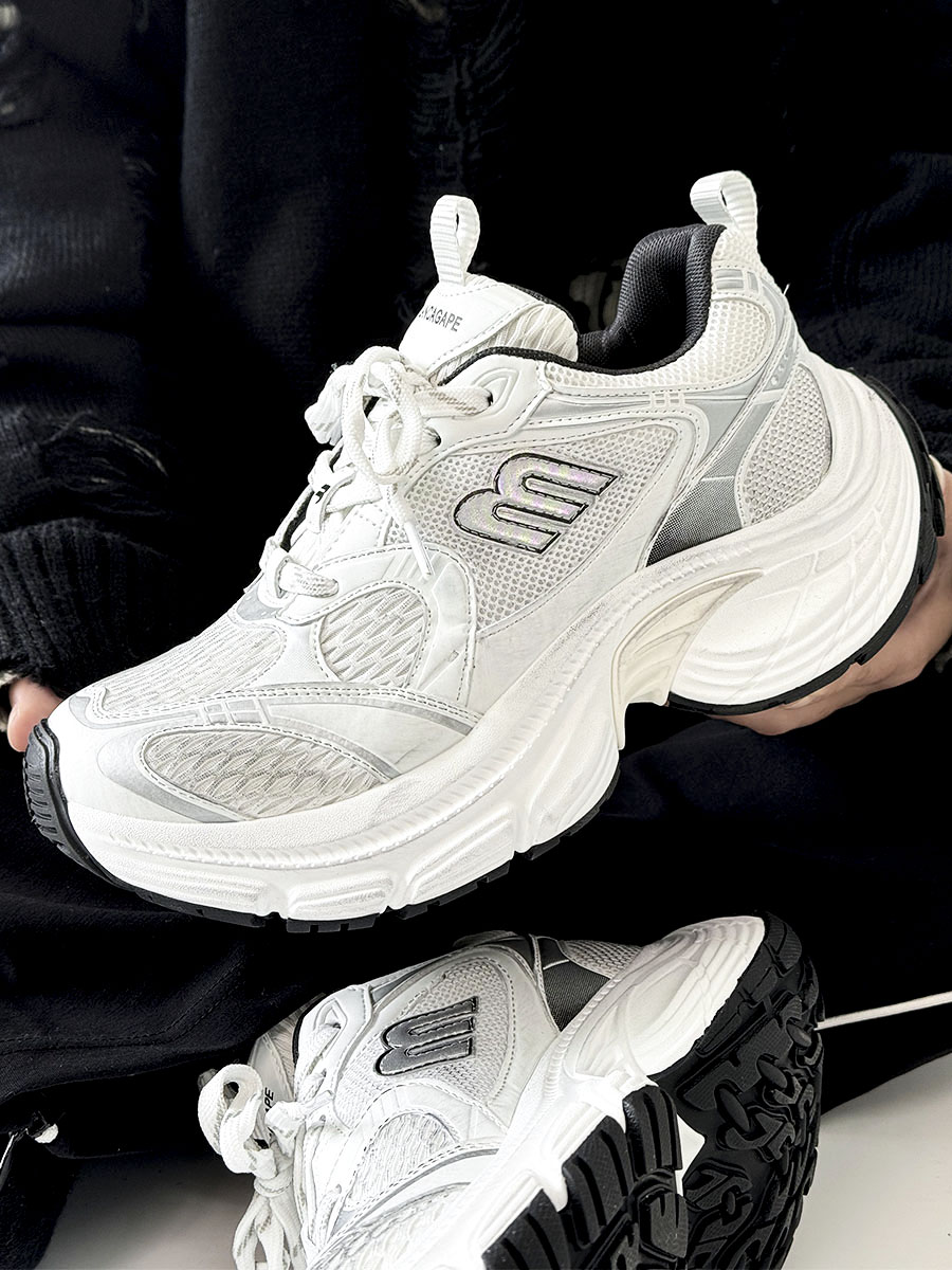 Men's and Women's Vintage Black Thick-Soled Dad Shoes - Height-Increasing Sports Sneakers for Couple, 90s Inspired Men's and Women's Vintage Black Thick-Soled Dad Shoes - Height-Increasing Sports Sneakers for Couple, 90s Inspired