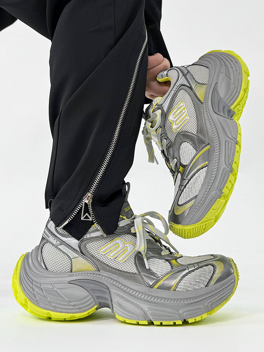 Men's and Women's Vintage Black Thick-Soled Dad Shoes - Height-Increasing Sports Sneakers for Couple, 90s Inspired Men's and Women's Vintage Black Thick-Soled Dad Shoes - Height-Increasing Sports Sneakers for Couple, 90s Inspired