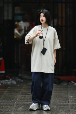 Men's Basic Cotton Undershirt - Loose Fit Short Sleeve, Round Neck, Non-Deformable, Zero Shrinkage, 230g Fabric