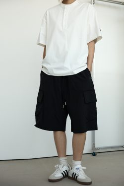 Men's Black Casual Workwear Shorts - Loose Fit Summer Five-Point Pants for Trendy Style