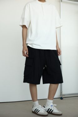 Men's Black Casual Workwear Shorts - Loose Fit Summer Five-Point Pants for Trendy Style