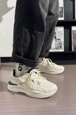 Men's Breathable Mesh Dad Shoes - Versatile Soft-Soled Sports Casual Footwear for Summer 2025