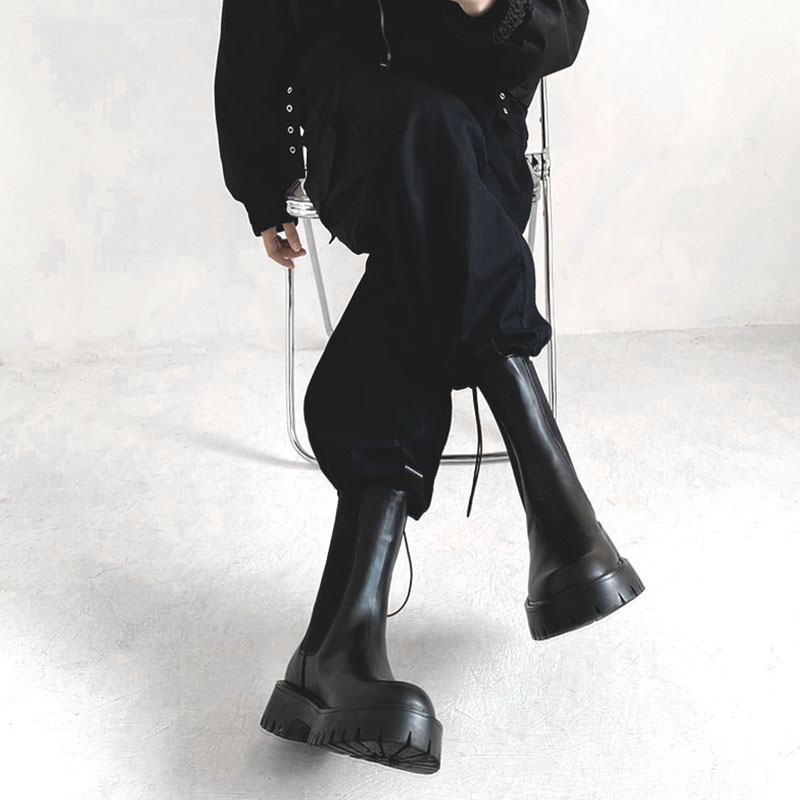 Men's British Style Chelsea Boots - Genuine Leather High-Top Knight Martin Boots for Trendy Instagram Looks - European & American Fashion Men's British Style Chelsea Boots - Genuine Leather High-Top Knight Martin Boots for Trendy Instagram Looks - European & American Fashion