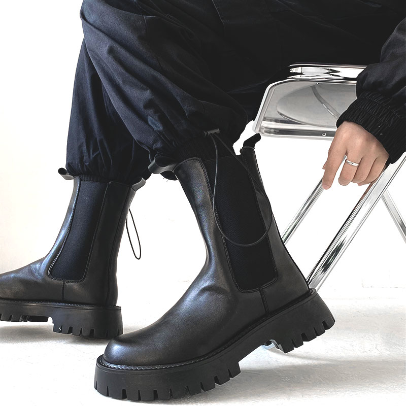 Men's British Style Chelsea Boots - Genuine Leather High-Top Knight Martin Boots for Trendy Instagram Looks - European & American Fashion Men's British Style Chelsea Boots - Genuine Leather High-Top Knight Martin Boots for Trendy Instagram Looks - European & American Fashion