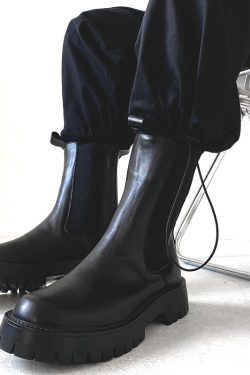 Men's British Style Chelsea Boots - Genuine Leather High-Top Knight Martin Boots for Trendy Instagram Looks - European & American Fashion