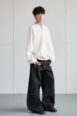 Men's Casual Long-Sleeve Henley T-Shirt, Striped Splicing, Versatile Two-Piece Top, Spring 2025 Fashion, Y2K Inspired