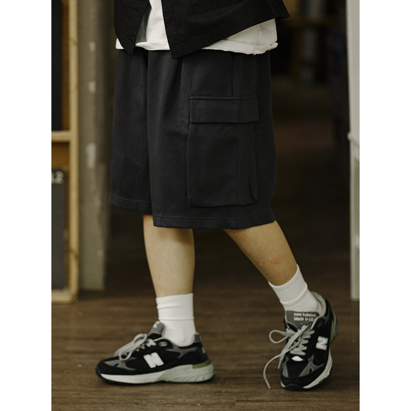 Men's Casual Loose Fit Shorts with Multiple Pockets, Straight-Leg Summer Sports Five-Point Pants, Trendy Streetwear Men's Casual Loose Fit Shorts with Multiple Pockets, Straight-Leg Summer Sports Five-Point Pants, Trendy Streetwear