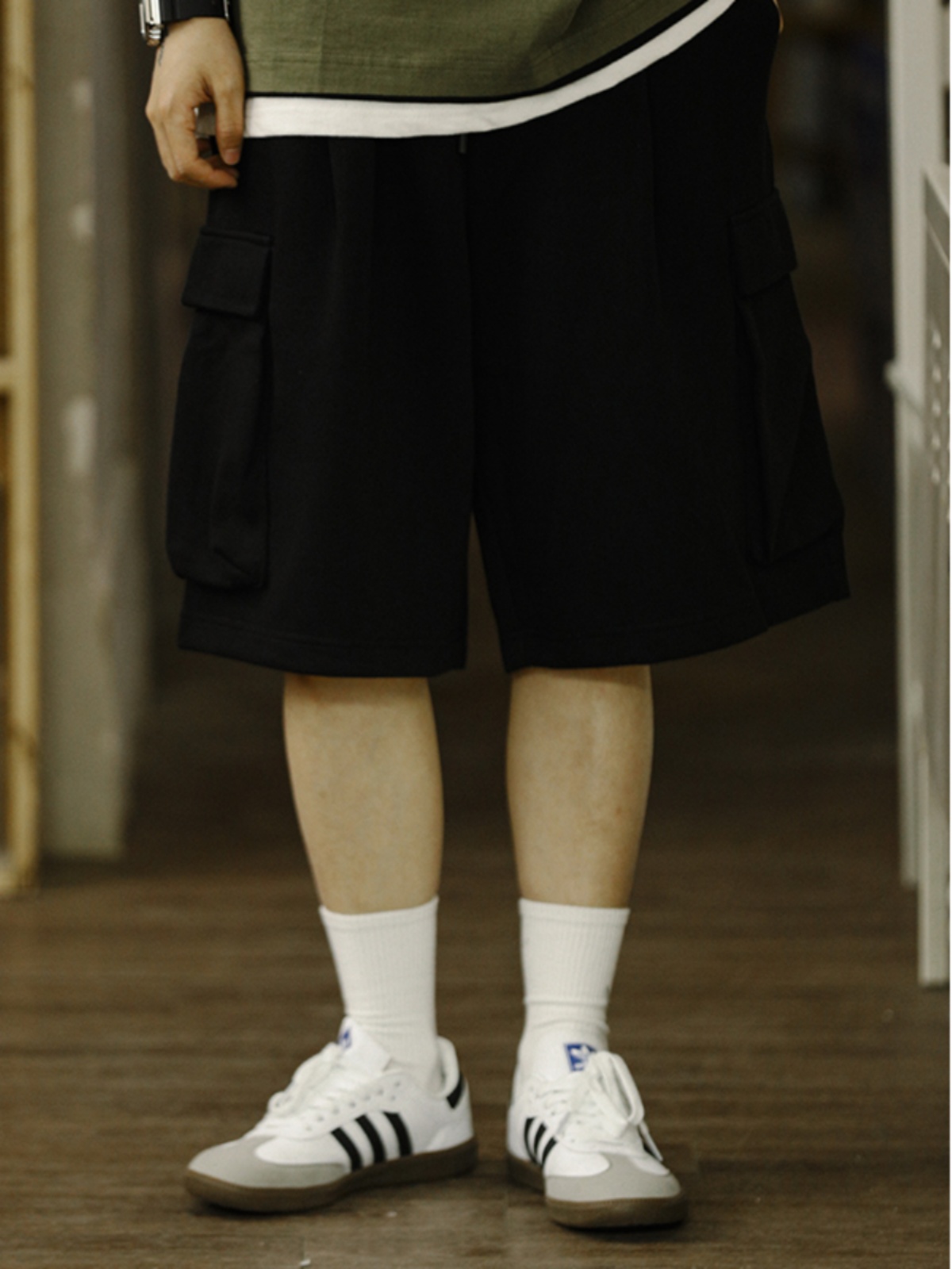 Men's Casual Loose Fit Shorts with Multiple Pockets, Straight-Leg Summer Sports Five-Point Pants, Trendy Streetwear Men's Casual Loose Fit Shorts with Multiple Pockets, Straight-Leg Summer Sports Five-Point Pants, Trendy Streetwear