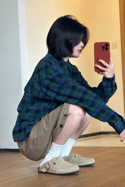 Men's Casual Plaid Long Sleeve Shirt - Versatile Spring Jacket for Couples, Trendy Regular Fit for Everyday Style