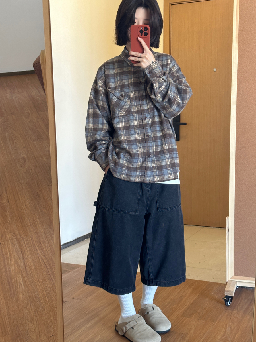 Men's Casual Plaid Long Sleeve Shirt - Versatile Spring Jacket for Couples, Trendy Regular Fit for Everyday Style Men's Casual Plaid Long Sleeve Shirt - Versatile Spring Jacket for Couples, Trendy Regular Fit for Everyday Style