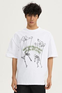 Men's Creative Hand-Painted Pattern Short Sleeve T-Shirt, Loose Fit Pure Cotton Top, Versatile 2025 Style