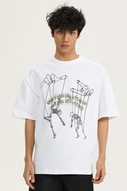 Men's Creative Hand-Painted Pattern Short Sleeve T-Shirt, Loose Fit Pure Cotton Top, Versatile 2025 Style