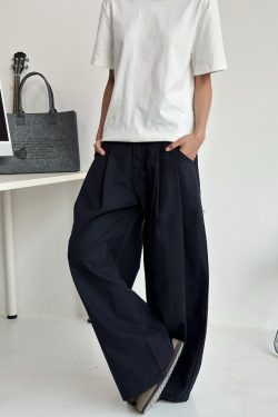 Men's Curved Blade Wide-Leg Pants - Trendy Casual Trousers, American Street Style, Versatile Baagy Design