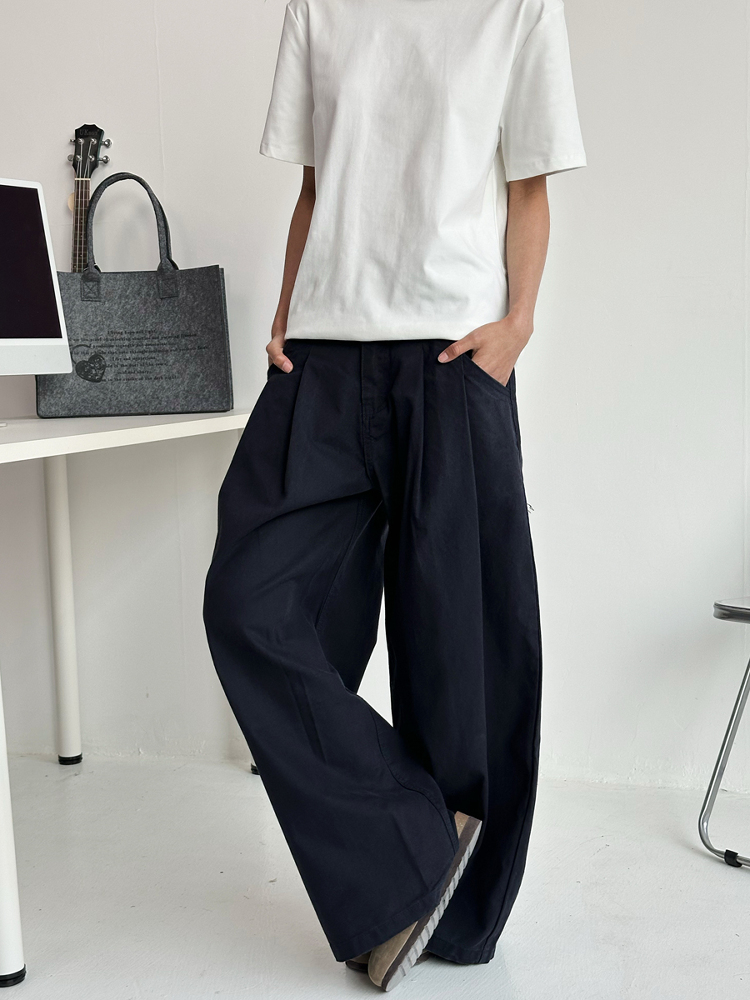 Men's Curved Blade Wide-Leg Pants - Trendy Casual Trousers, American Street Style, Versatile Baagy Design Men's Curved Blade Wide-Leg Pants - Trendy Casual Trousers, American Street Style, Versatile Baagy Design