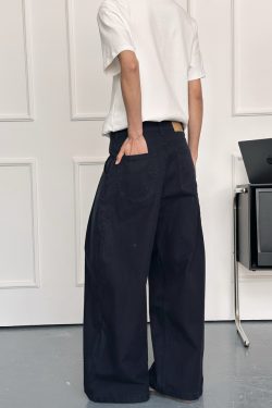 Men's Curved Blade Wide-Leg Pants - Trendy Casual Trousers, American Street Style, Versatile Baagy Design