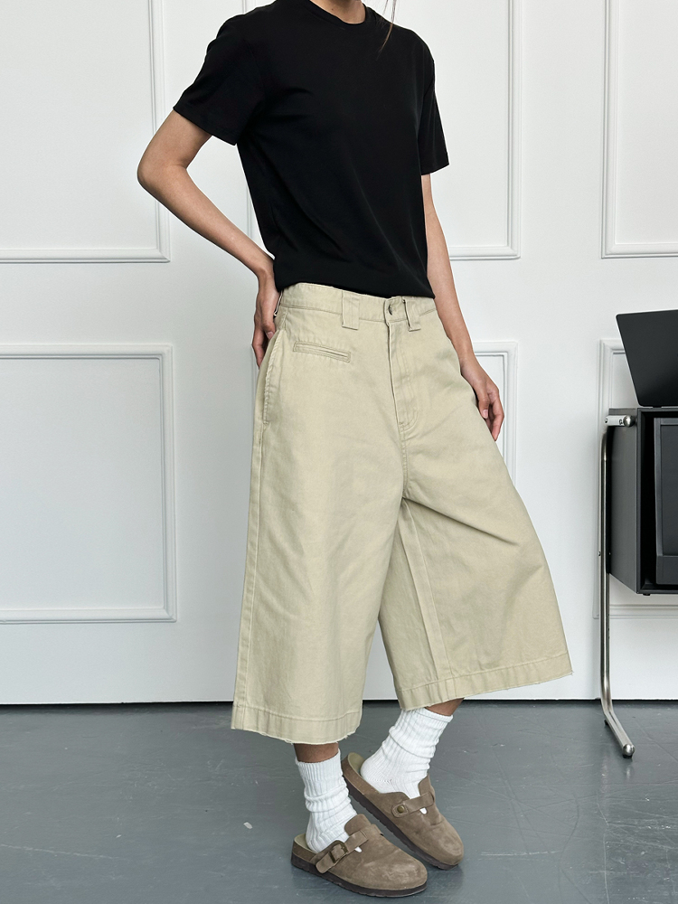 Men's Distressed Work Shorts - American Retro Barn Style, Straight-Cut Seven-Point Pants, Casual Couple's Summer Fashion Men's Distressed Work Shorts - American Retro Barn Style, Straight-Cut Seven-Point Pants, Casual Couple's Summer Fashion