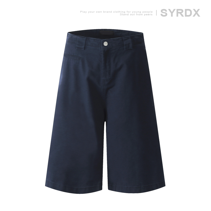 Men's Distressed Work Shorts - American Retro Barn Style, Straight-Cut Seven-Point Pants, Casual Couple's Summer Fashion Men's Distressed Work Shorts - American Retro Barn Style, Straight-Cut Seven-Point Pants, Casual Couple's Summer Fashion