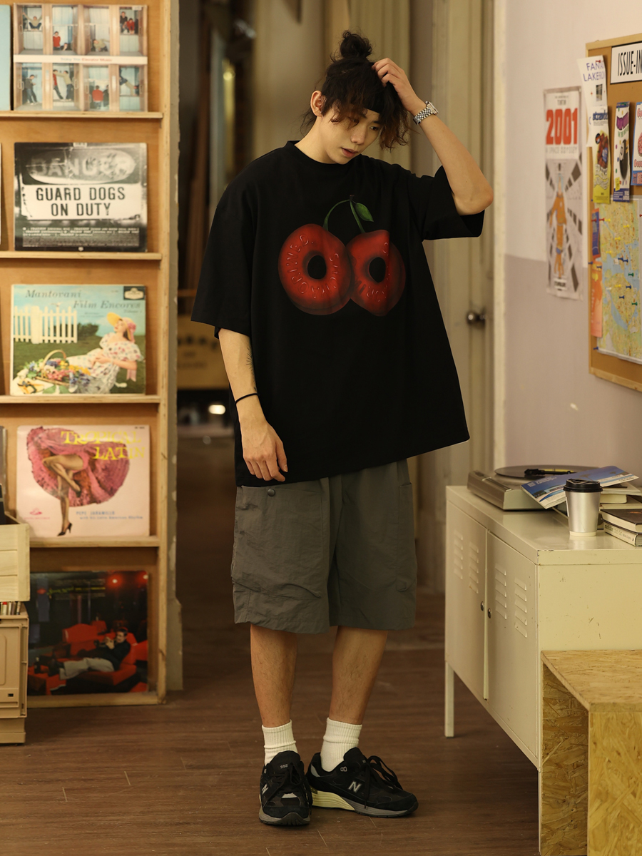 Men's Elastic Waist Shorts, Japanese Style Loose Casual Straight Pants, Summer 2023 Trend, Comfortable Fashion for Everyday Wear Men's Elastic Waist Shorts, Japanese Style Loose Casual Straight Pants, Summer 2023 Trend, Comfortable Fashion for Everyday Wear