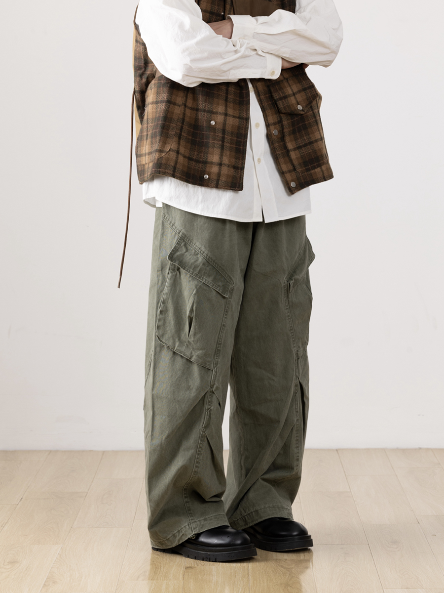 Men's Floor-Length Pleated Draped Casual Pants - Versatile American Style for Autumn, Trendy Workwear and Everyday Fashion Men's Floor-Length Pleated Draped Casual Pants - Versatile American Style for Autumn, Trendy Workwear and Everyday Fashion