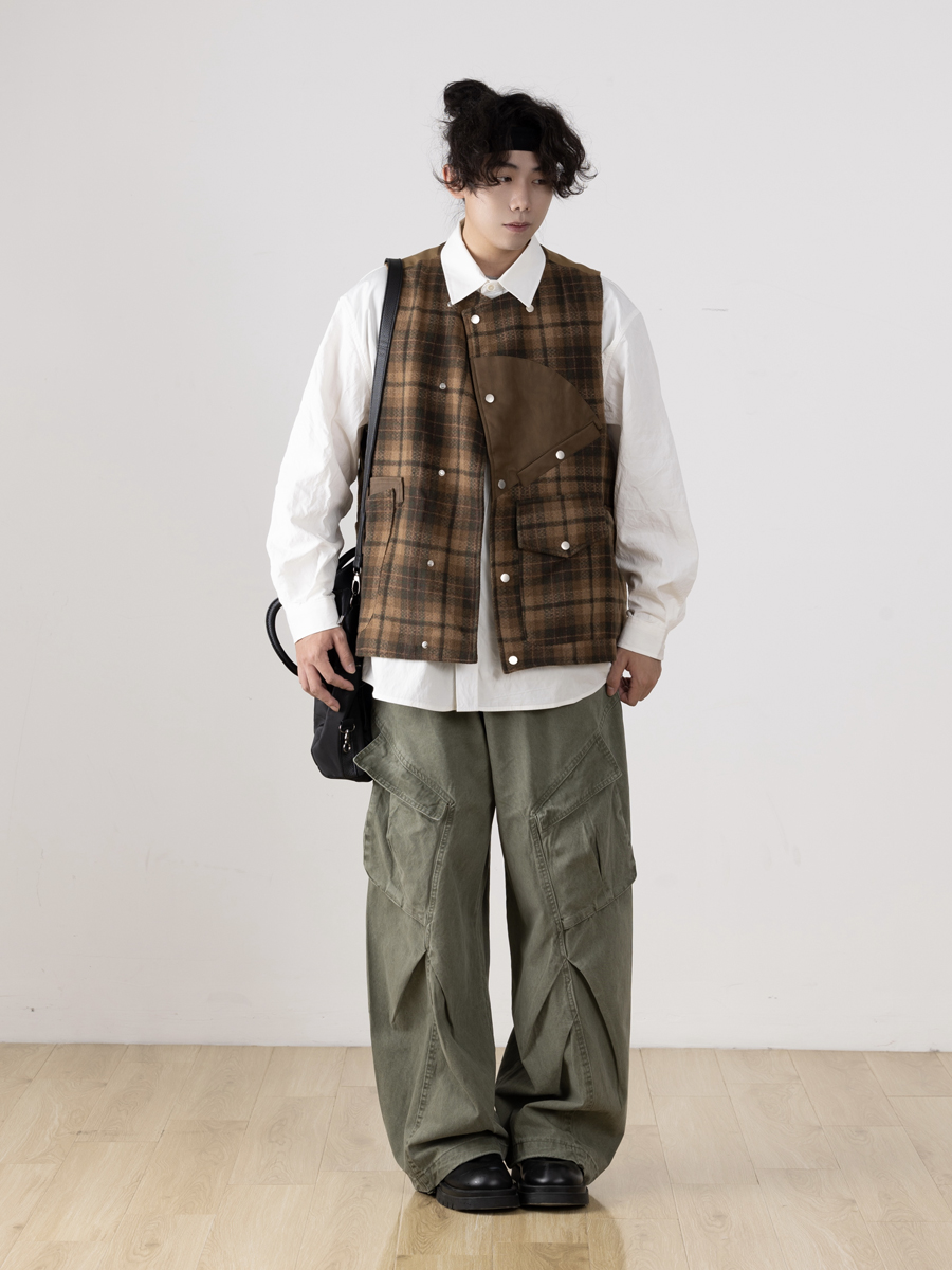 Men's Floor-Length Pleated Draped Casual Pants - Versatile American Style for Autumn, Trendy Workwear and Everyday Fashion Men's Floor-Length Pleated Draped Casual Pants - Versatile American Style for Autumn, Trendy Workwear and Everyday Fashion